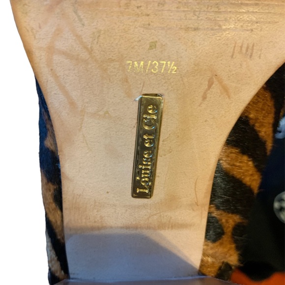 Louise et Cie Thisbee Genuine Calf Hair Upper Leather Lining Leopard Bootie 7M - Picture 8 of 9